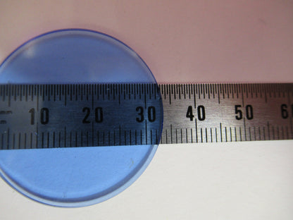 Optical Glass Bausch & Lomb Blue Filter Microscope Part Optics