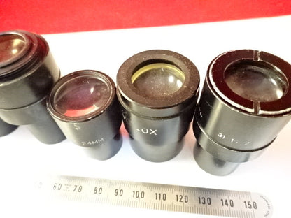 FÜR TEILE LOS 7 EA OKULARE LEITZ + AO MIKROSKOPTEIL OPTIK WIE BESEHEN &amp;U7-B-41
