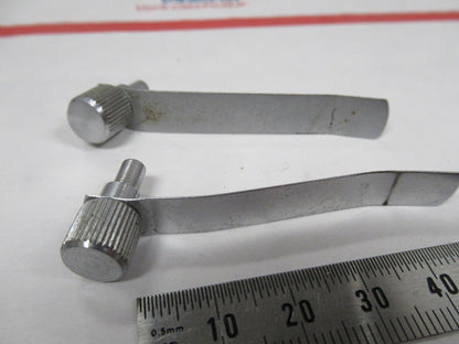 WOLFE WETZLAR GERMANY PAIR CLIPS MICROSCOPE PART AS PICTURED &W7-B-63