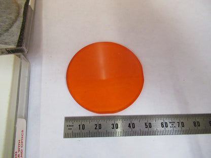 OPTICAL ex-NASA COATED ORANGE FILTER LENS PRO LASER OPTICS AS PICTURED Y1-A-24
