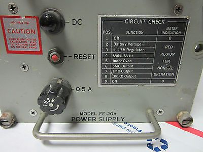 VINTAGE FEI FE-10A ULTRA STABLE QUARTZ OSCILLATOR 5 MHz FREQUENCY STANDARD NAVY