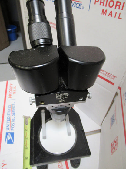 BECK KASSEL VINTAGE GERMANY CBS STEREO OPTICS MICROSCOPE AS PICTURED LOB