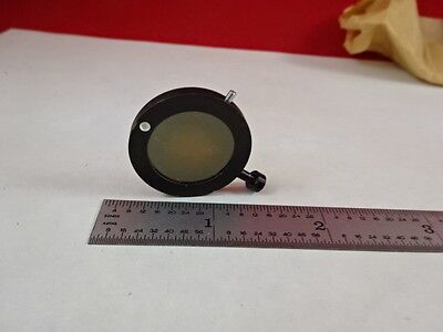 MICROSCOPE PART POLARIZER MOUNTED [burnt center] OPTICS AS IS BIN#P1-C-12