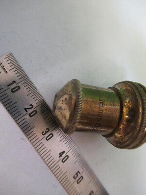 ANTIQUE BAUSCH LOMB BRASS 16mm OBJECTIVE MICROSCOPE PART AS PICTURED &Z1-A-29