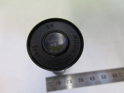 ANTIQUE ERNST LEITZ WETZLAR 6X EYEPIECE OCULAR MICROSCOPE PART AS PIC X2-A-43