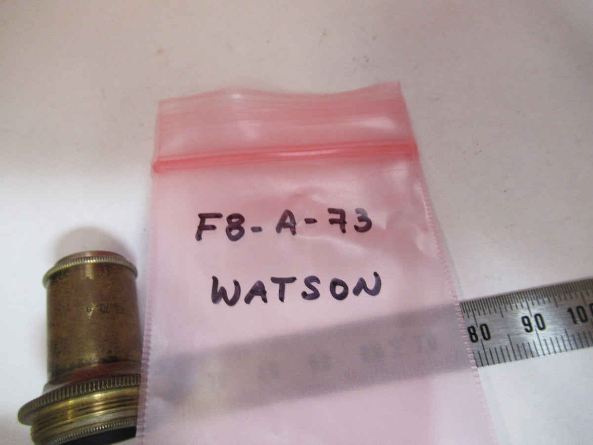 ANTIQUE BRASS WATSON LONDON 2/3 OBJECTIVE MICROSCOPE AS PICTURED &F8-A-73