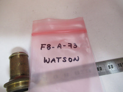ANTIQUE BRASS WATSON LONDON 2/3 OBJECTIVE MICROSCOPE AS PICTURED &F8-A-73