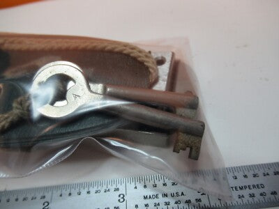 Old Reichert Austria Lock & Key for Wood Box Microscope Part