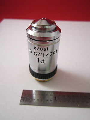 Leica Ernst Leitz Optical Microscope Part Objective Pl 100X Optics