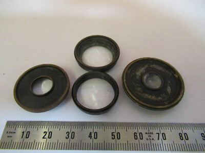 Antique Brass Mounted Lenses Lotmicroscope Part