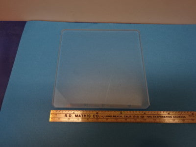 MICROSCOPE PART OPTICAL SQUARE GLASS STAGE OPTICS AS IS  #90-64