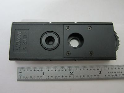 MICROSCOPE PART FILTER A STOP NIKON JAPAN OPTICS AS IS WITH PINHOLE BN#A3-W-E