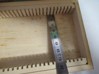 EMPTY WOOD BOX for SLIDE BAUSCH LOMB MICROSCOPE PART AS PICTURED R9-A-69