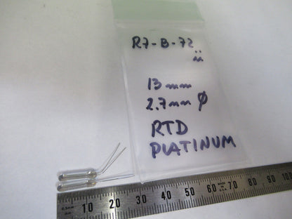 PAIR RTD PT100 PLATINUM TEMPERATURE SENSOR 100 OHMS GLASS AS PICTURED R7-B-72
