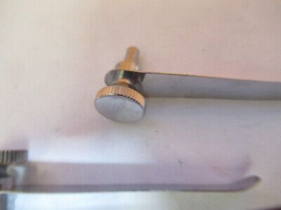 PAIR ANTIQUE CLIPS UNITRON JAPAN MICROSCOPE PART AS PICTURED 4B-FT-14