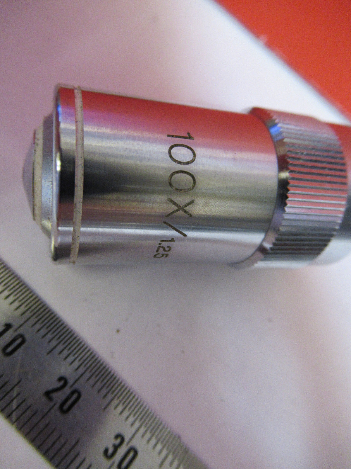 Meiji Japan 100X /160 Objective Lens Microscope Part