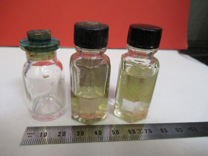 Lot Antique Bottles Immersion Oil Microscope Part