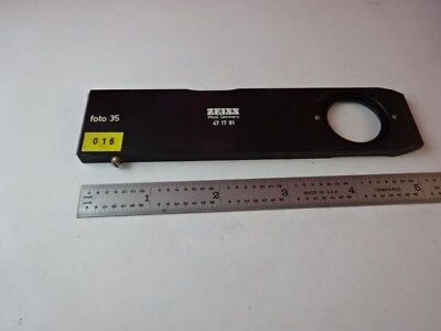 MICROSCOPE PART ZEISS GERMANY IM405 FILTER SLIDE 471781 OPTICS AS IS #88-41