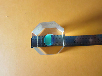 OPTICAL PRISM BEAM SPLITTER COATED IN MIDDLE ?? LASER OPTICS BIN#D7-23