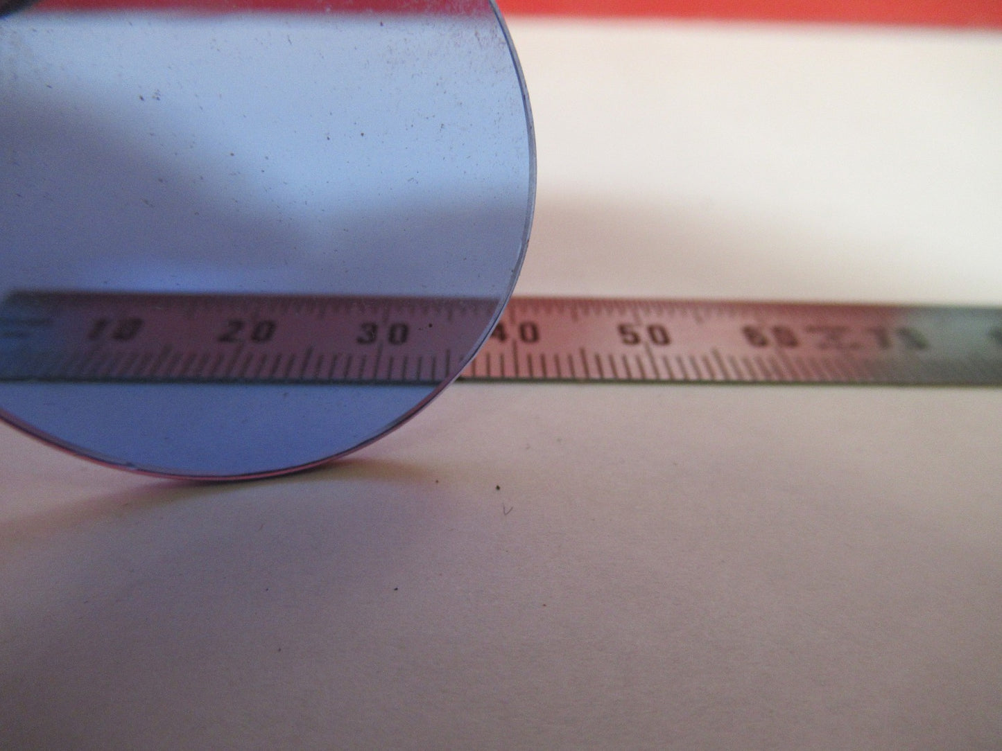 ANTIQUE BAUSCH LOMB GLASS BLUE FILTER OPTICS MICROSCOPE PART AS PICTURED V7-A-21