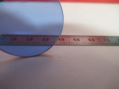 ANTIQUE BAUSCH LOMB GLASS BLUE FILTER OPTICS MICROSCOPE PART AS PICTURED V7-A-21