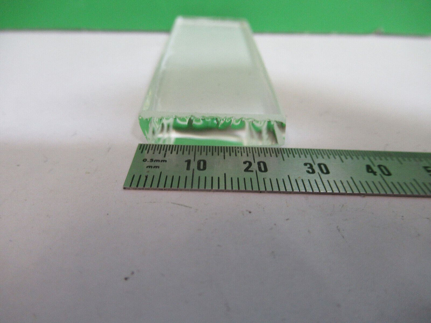 OPTICAL GLASS BLOCK 1/4 X 1 X 3 INCHES OPTICS AS PICTURED &Z8-A-67
