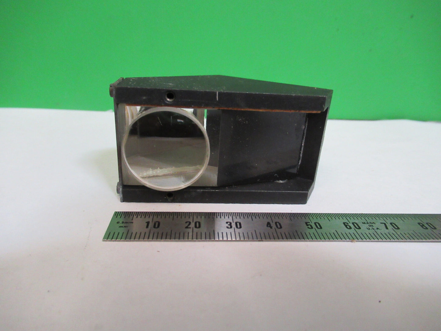 ANTIQUE BAUSCH LOMB PRISM HEAD OPTICS MICROSCOPE PART AS PICTURED S4-B-07