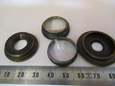 Antique Brass Mounted Lenses Lotmicroscope Part