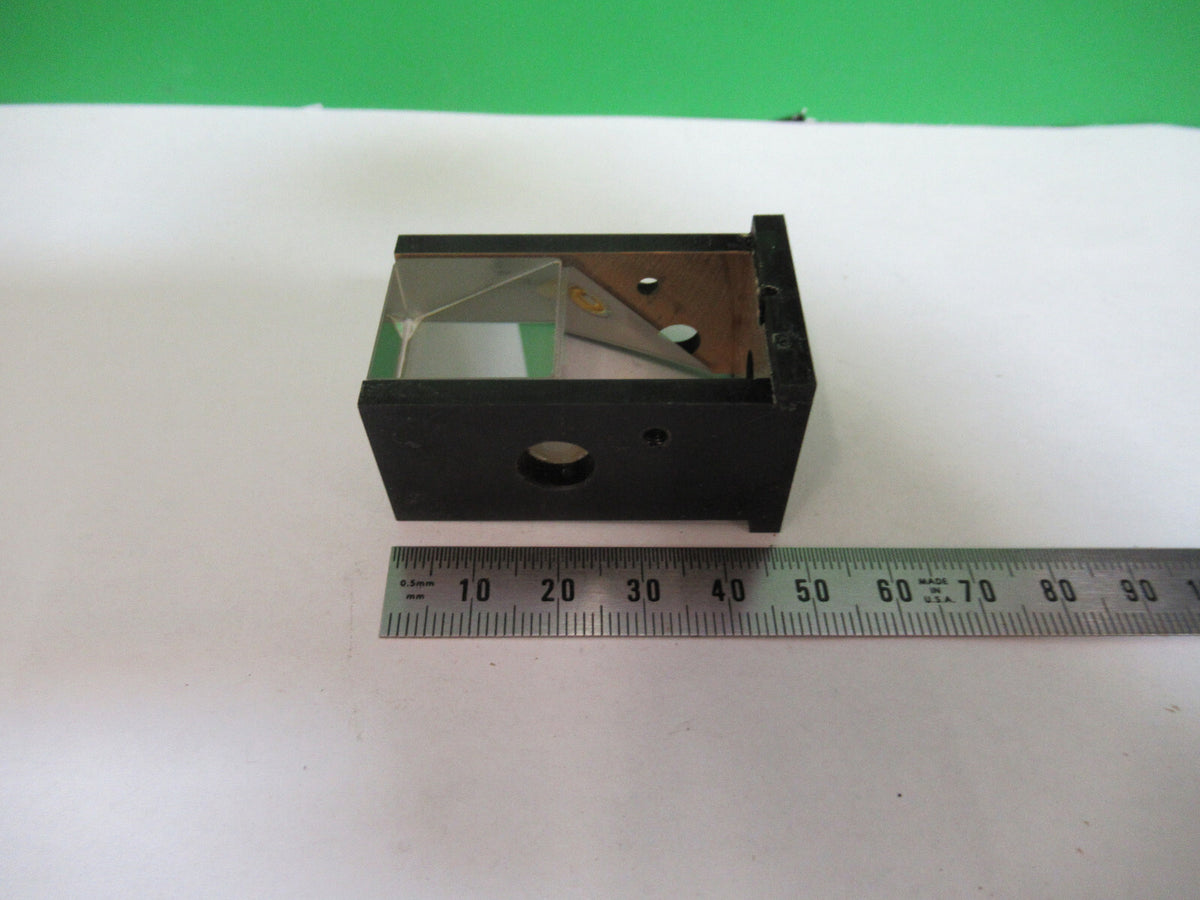 ANTIQUE BAUSCH LOMB PRISM HEAD OPTICS MICROSCOPE PART AS PICTURED S4-B-06