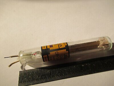 ANTIQUE QUARTZ RADIO CRYSTAL GEC ENGLAND GLASS HOLDER FREQUENCY CONTROL #F4-A-83