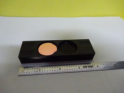 MICROSCOPE PART NIKON FILTER DICHROIC GREEN SLIDE OPTICS AS IS BIN#W5-21