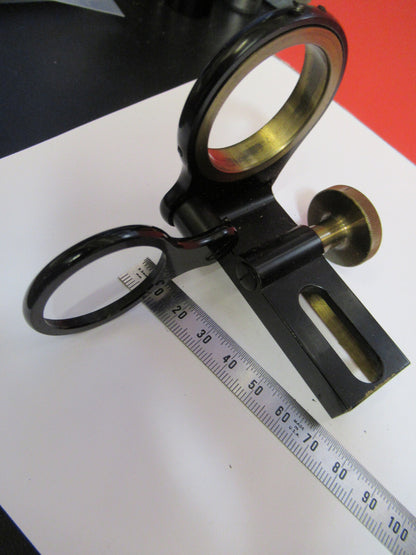 ZEISS GERMANY BRASS CONDENSER HOLDER MICROSCOPE PART AS PICTURED Y4-A-55