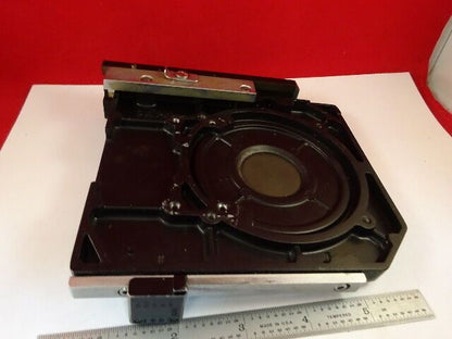 MICROSCOPE PART OLYMPUS JAPAN STAGE SPECIMEN TABLE MICROMETER AS IS #M6-A-58