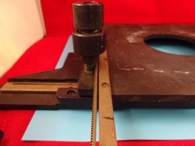 LEITZ GERMANY STAGE TABLE MICROMETER [rough] MICROSCOPE PART OPTICS &TC-4-C