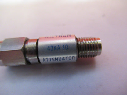 WILTRON ATTENUATOR 10 dB MICROWAVE RF FREQUENCY 18 GHz AS PICTURED T7-A-51