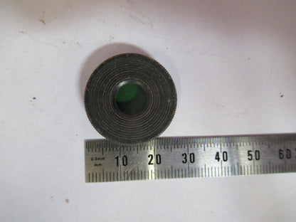 RARE GREEN FILTER OCULAR EYEPIECE LENS  MICROSCOPE PART AS PICTURED &S9-A-76