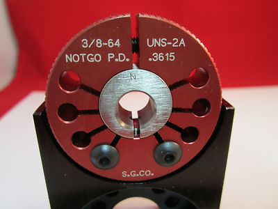 GO NOTGO GAGE GAUGE TESTER METROLOGY 3/8-64 UNS-2A BIN #4B