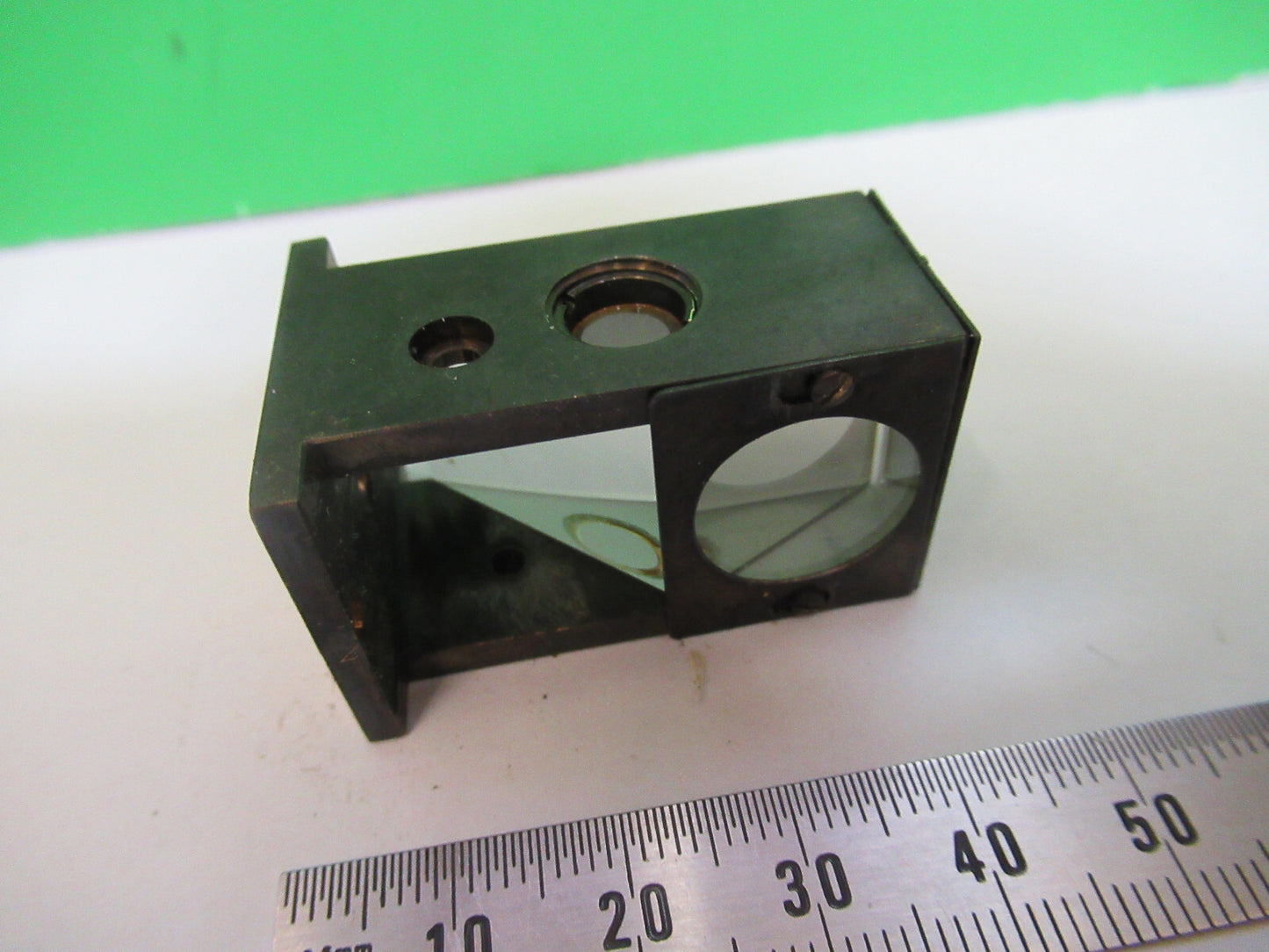 BAUSCH LOMB GLASS PRISM OPTICS MICROSCOPE OPTICAL PART AS PICTURED 98-A-11