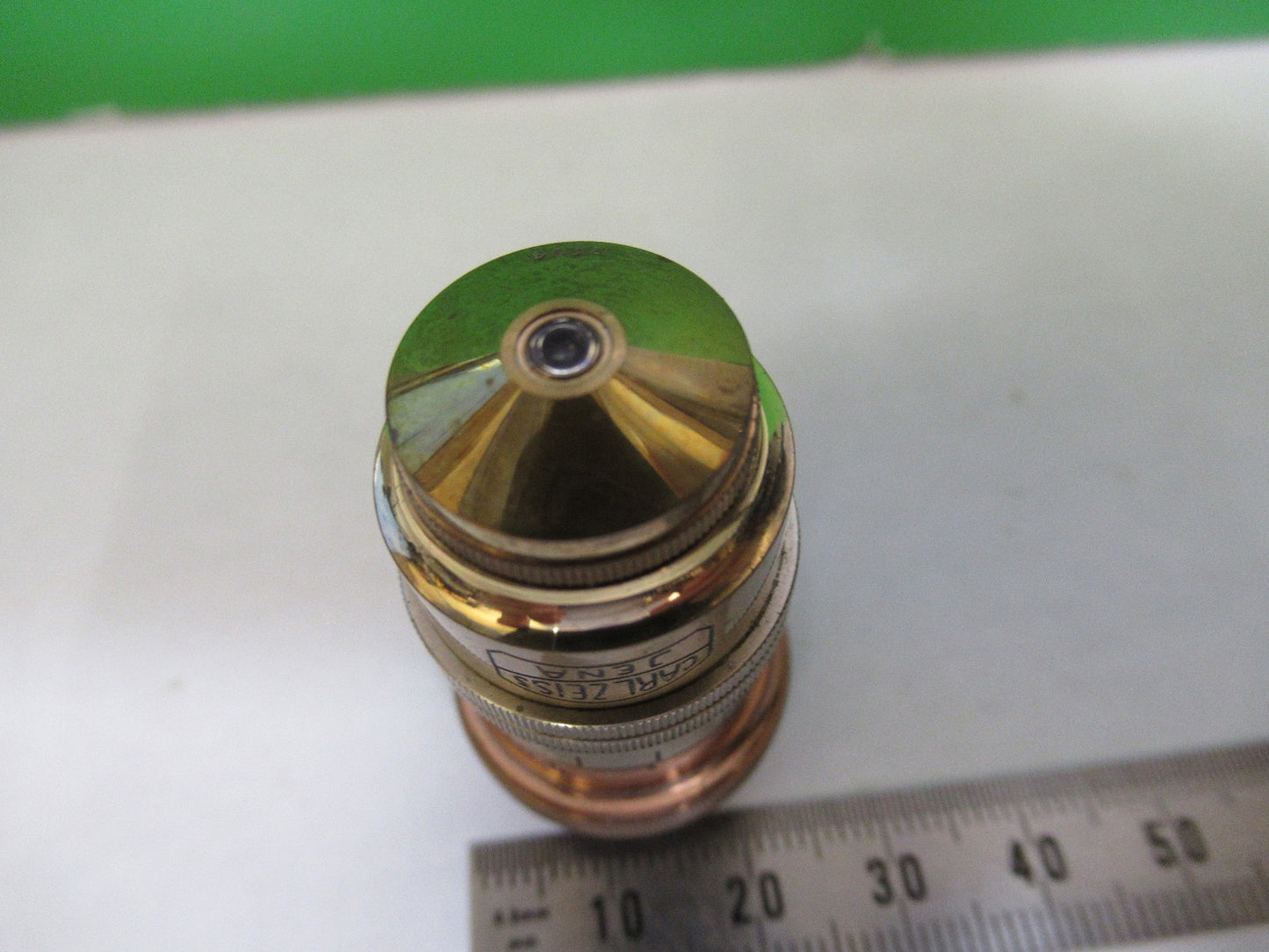 ANTIQUE BRASS OBJECTIVE CARL ZEISS 1903 RARE IRIS OPTICS MICROSCOPE PART F3-B-19