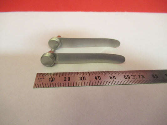 Antique Bausch & Lomb Pair of Clips Stage Microscope Part