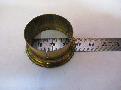 ANTIQUE COLLAR EYEPIECE ADAPTER BRASS SWIFT UK MICROSCOPE PART AS PIC 47-FD-08
