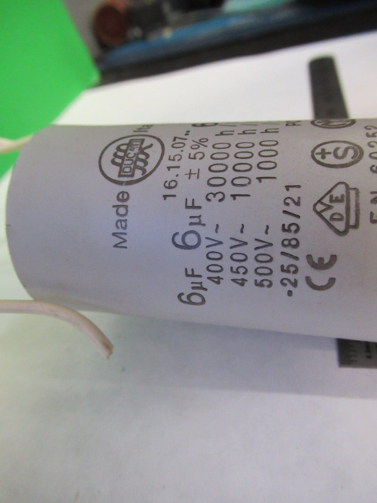 High End Capacitor Italy 6mf 400V 500V Electric Component