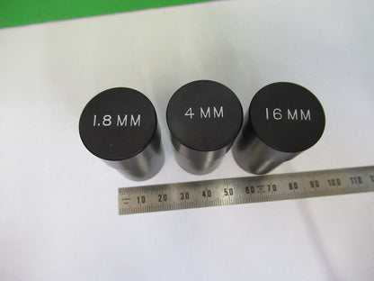 LOT 3ea AO EMPTY BRASS OBJECTIVE CANISTER MICROSCOPE PART AS PICTURED #R1-A-76