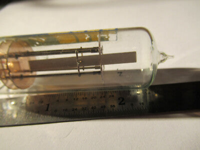 ANTIQUE QUARTZ RADIO CRYSTAL RUSSIAN GLASS HOLDER FREQUENCY CONTROL #F4-A-81