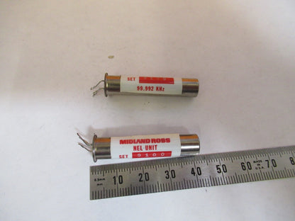 Pair Rare Quartz Crystal 99.992 KHz Midland Ross Frequency