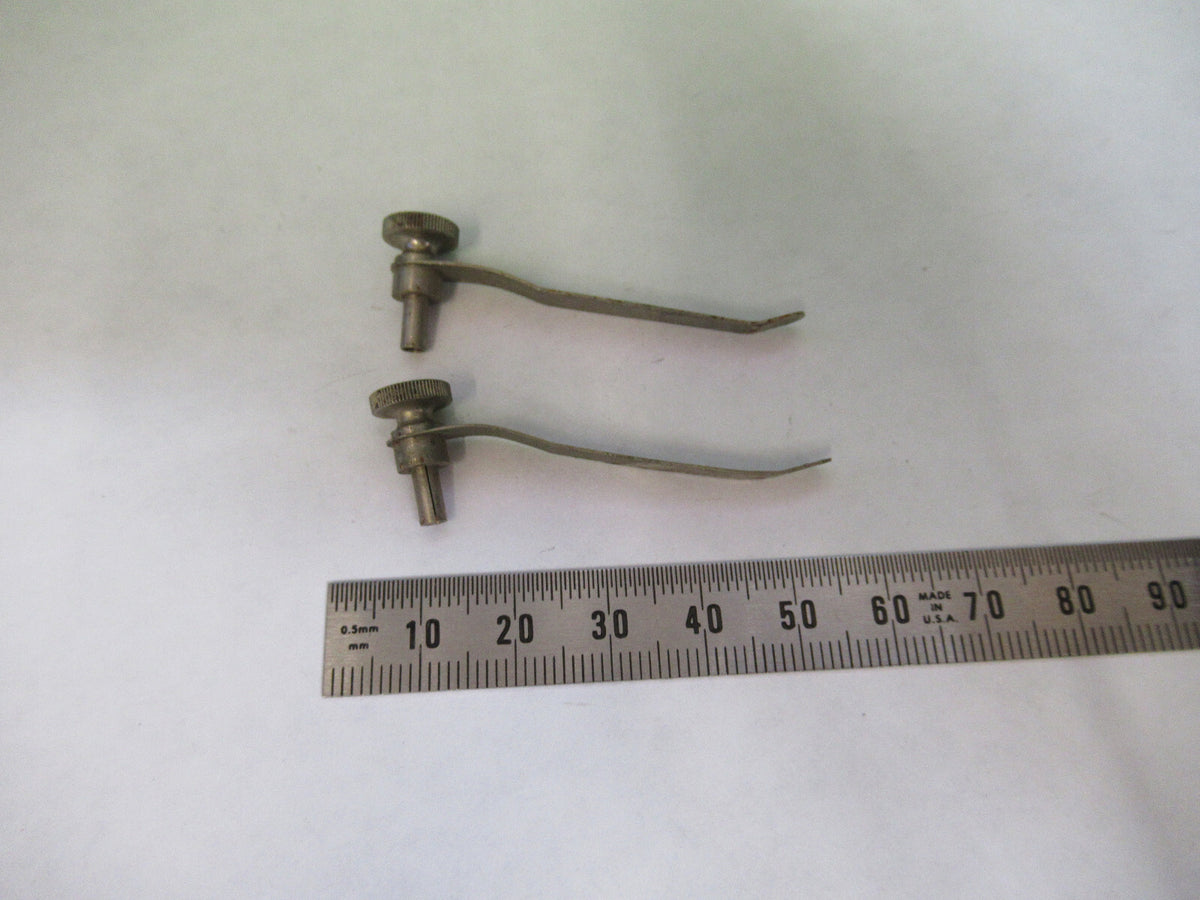 Carl Zeiss AG Germany Antique Pair Clips Rare Microscope Part