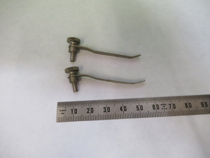 Carl Zeiss AG Germany Antique Pair Clips Rare Microscope Part