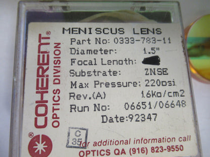 Optical Zinc Selenide ZnSe Lens Infrared Laser Optics