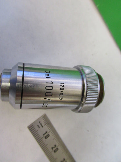LEITZ wetzlar GERMANY OBJECTIVE MICROSCOPE PART 100X  /170 AS PICTURED X2-A-36