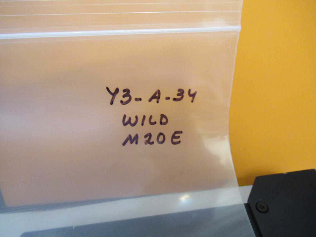 WILD HEERBRUGG SWISS M20E XY STAGE TABLE MICROSCOPE PART AS PICTURED Y3-A-34